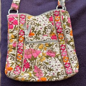 Vera Bradley Pink and Orange Floral 'Tea Garden' crossbody Bag